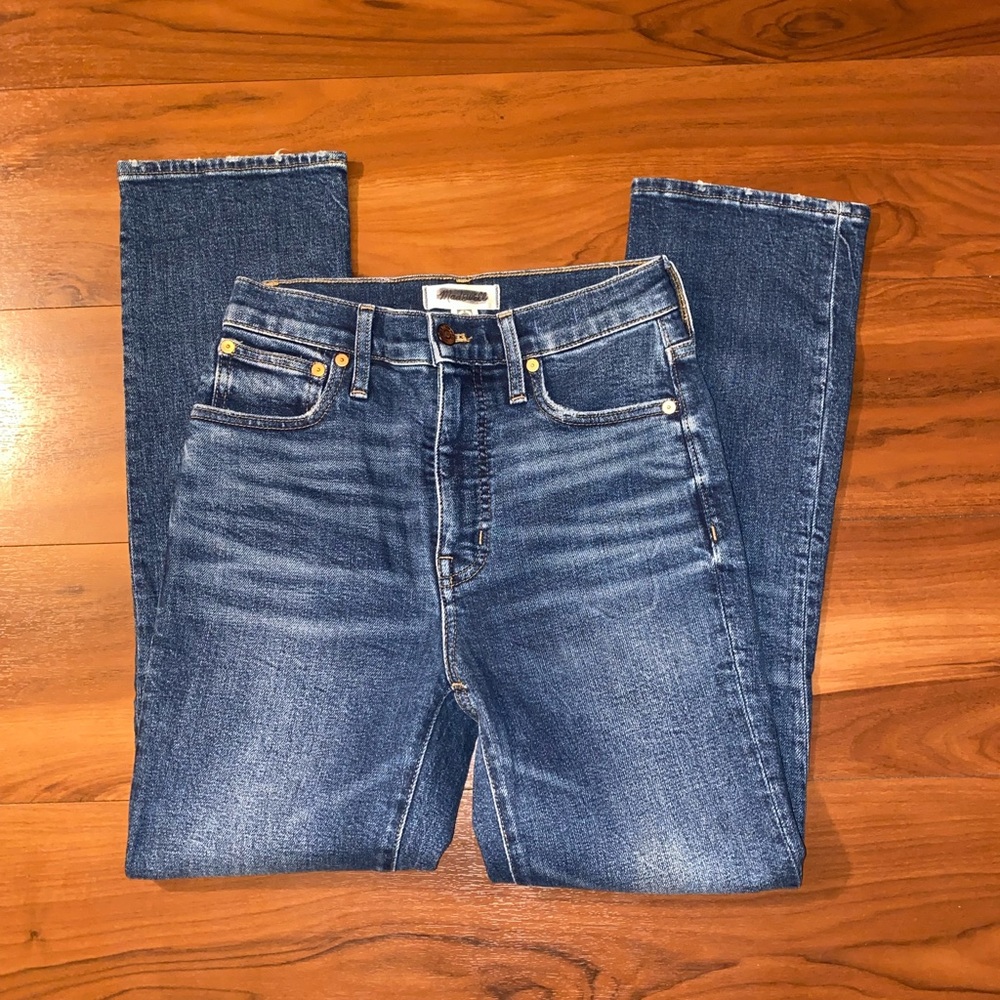 Madewell Blue Slim Demi-Boot Style